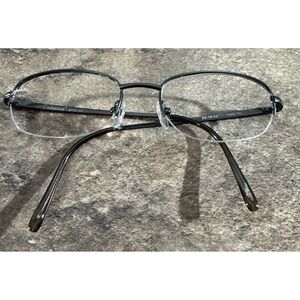 Enhance 3760 Gunmetal Half Rim Metal Eyeglasses Frames 53-19-145-32mm G9